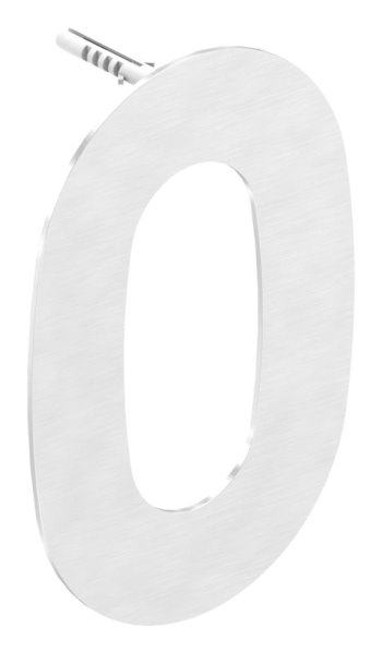 Hausnummer 0 - klein - Masse- 110 mm x 150 mm - V2A-11-8050.4