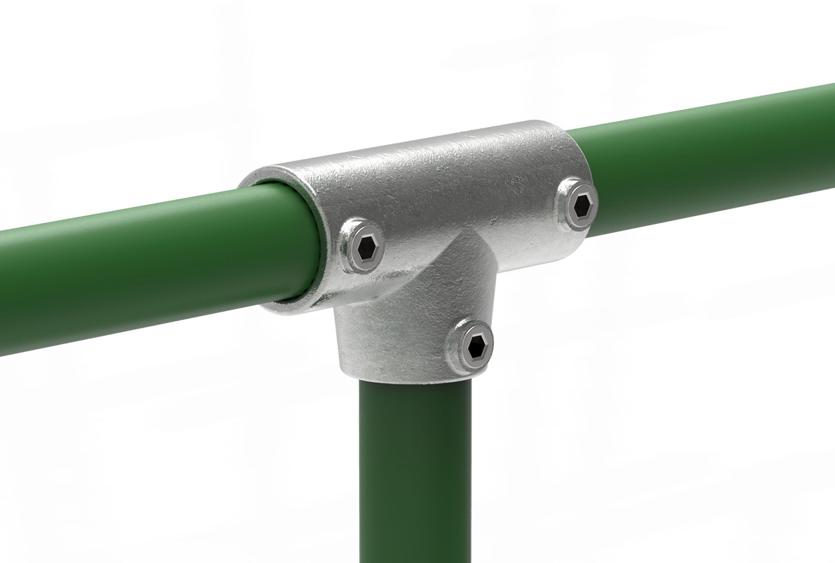 Rohrverbinder - T-Stueck lang verstellbar 0-11° - 155C42 - 42-4 mm - 1 1-4- - Feuerverzinkt u. Elektrogalvanisiert-155C42
