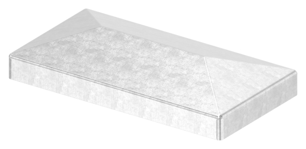 Pfeilerbedecker - fuer Rechteckrohr - Masse- 80x40 mm - Stahl S235JR- roh-30-2435.8