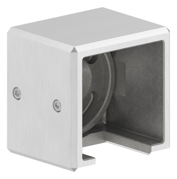 Wandbefestigung Edelstahl V4A fuer Quadratnutrohr 40 x 40 mm links-88-1160397-V4A.L
