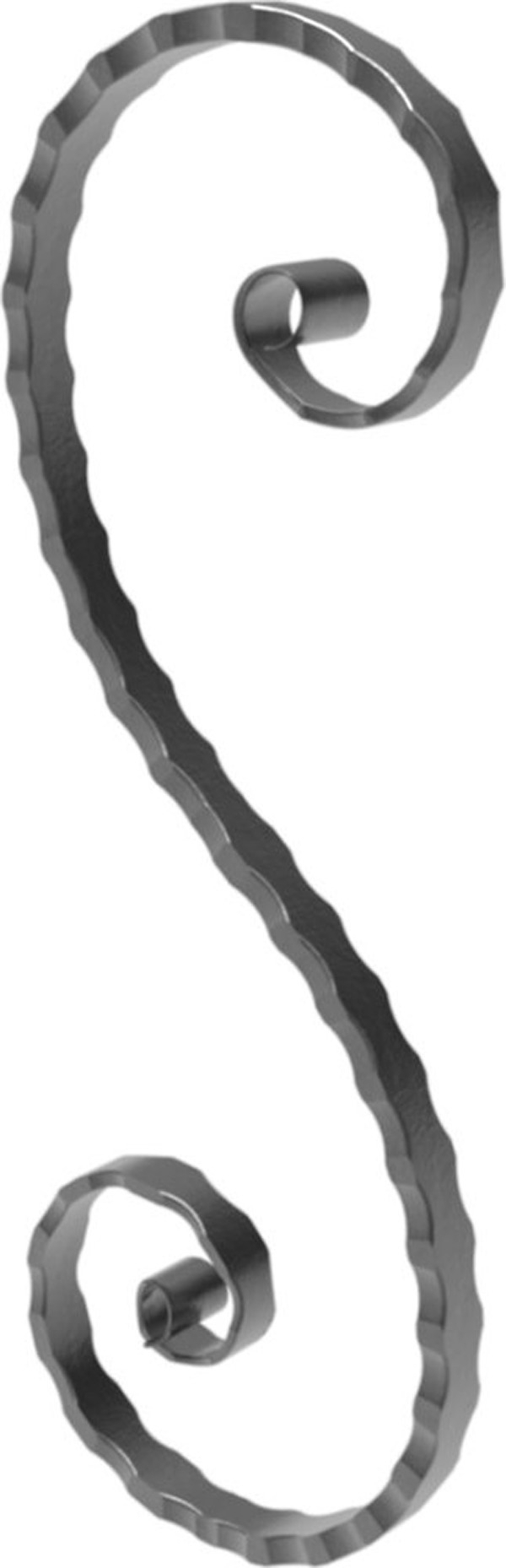 Meisterbarock - Masse- 140x390 mm - Material- 16x8 mm - Stahl S235JR- roh-30-1774.8