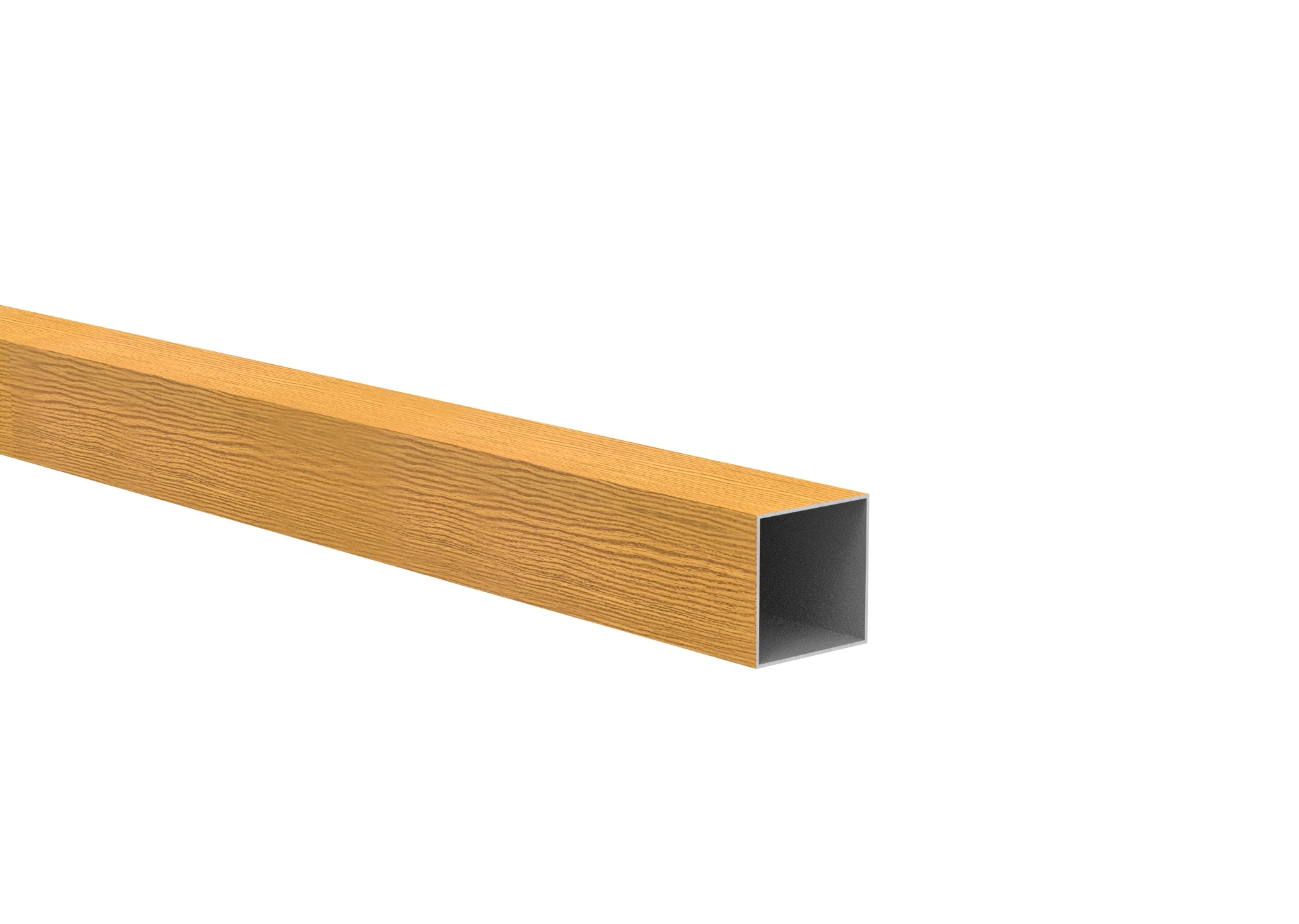 Zaunfuellung Aluminium 40x40x1-2 mm 6000 mm Holzdekor Eiche-89.FGS40X40X126000W02