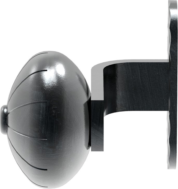 Drueckerknopf - Ø 55 mm - mit Platte- 50 mm - Stahl S235JR-30-3271.8