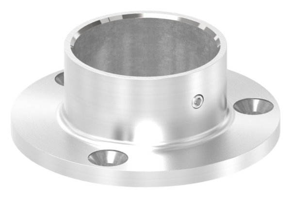 Wand- und Bodenanker  Masse- Ø 80x6 mm  fuer Rundrohr- Ø 42-4 mm - V2A-11-3021.4