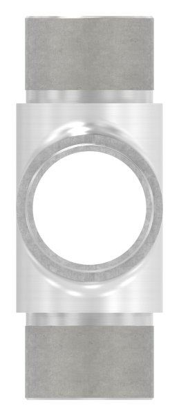 Kreuzstueck mit gleichem Abgang fuer Rundrohr Ø 33-7x2-0 mm V2A-11-3655.4