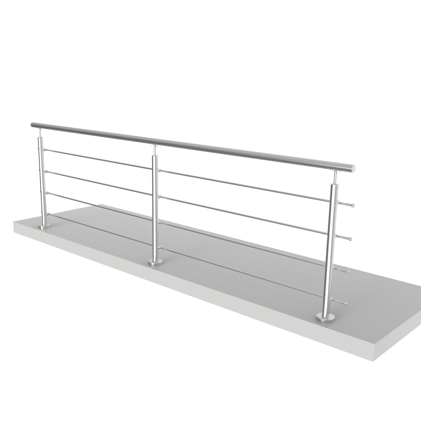 Edelstahlgelaender Bausatz AISI 304 3000 x 900 mm geschliffen-89-11AZVR903000-A.4