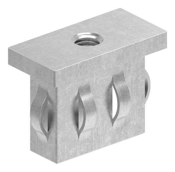 Stahlstopfen flach - mit M8 - fuer Rohr 40x20x1-5-2-0 mm - Stahl S235JR- roh-30-2953.8