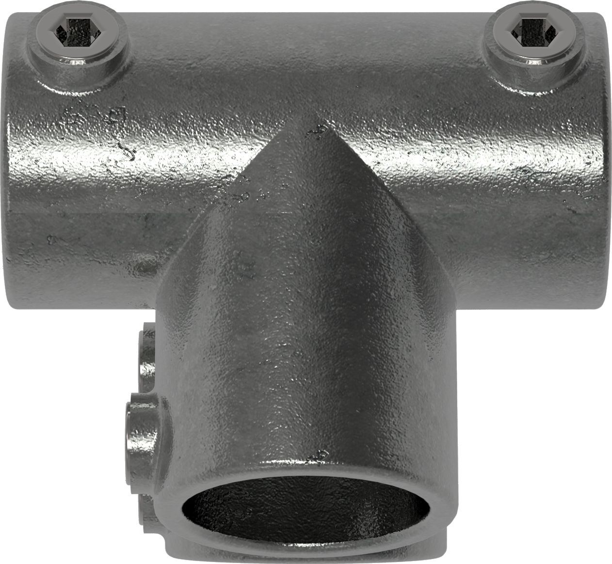 Rohrverbinder - Traufenstueck 27-5° - 185D48 - 48-3 mm - 1 1-2- - Feuerverzinkt u. Elektrogalvanisiert-185D48