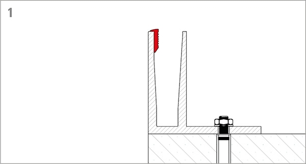 Alu-Profil - MASSIV2 - Laenge- 3000 mm - aufgesetzte Montage - Aluminium-12-2205.6