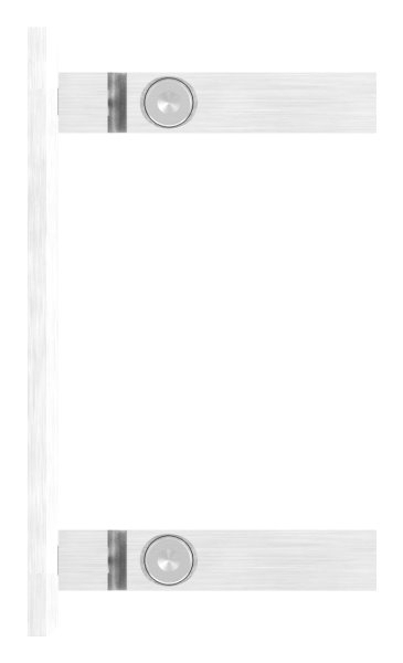 Wandbesfestigung  Masse- 160x90x8 mm fuer Quadratrohr 40x40 mm - V2A-11-2731.4