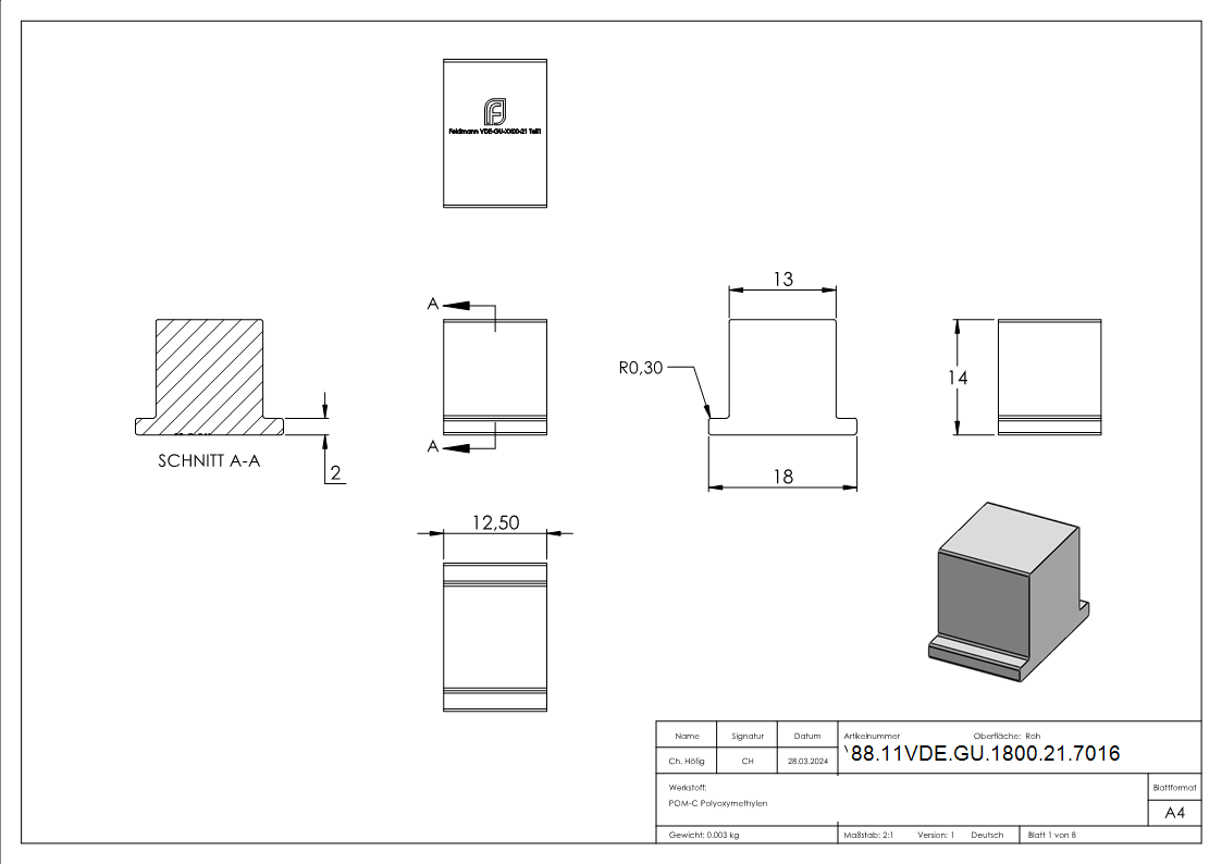 Montage-Set Glas 21-52mm eleganza canopy- fuer L- 1-805m-88-11VDE-GU-1800-21.7016