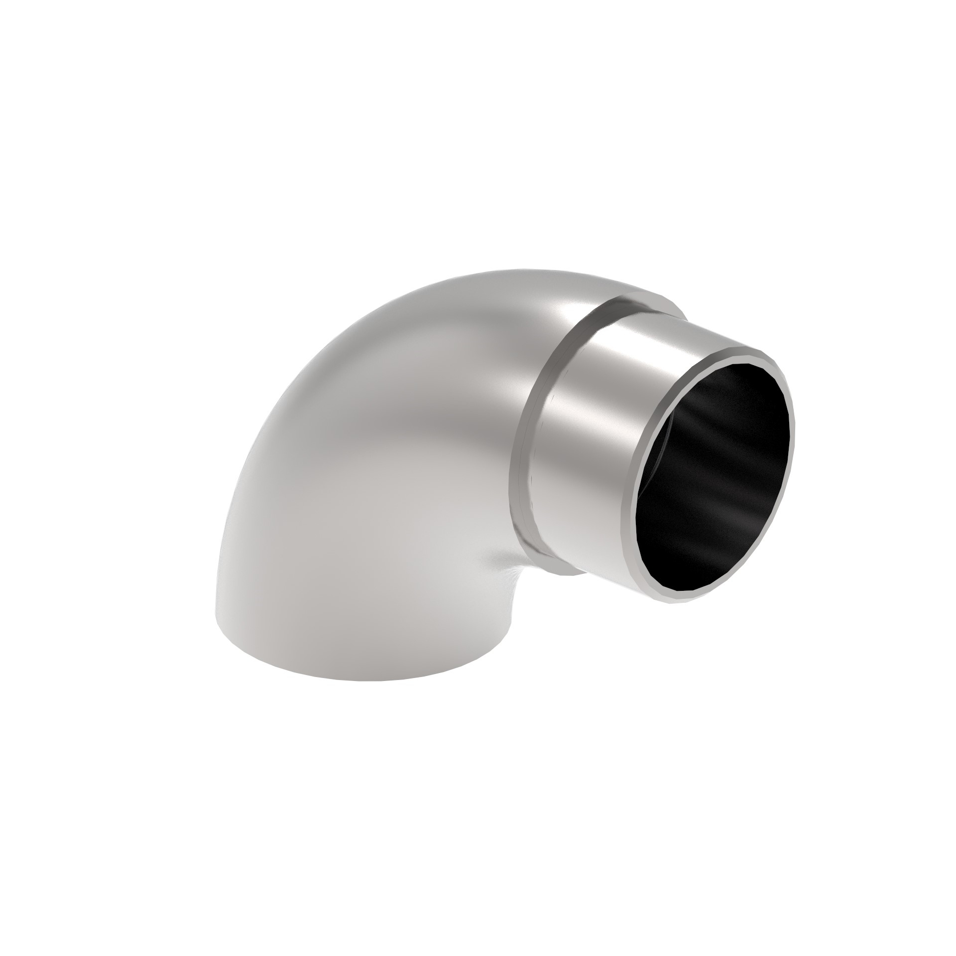 Endstueck 90° flach - zum Kleben - fuer Rundrohr- Ø 42-4x2 mm - V2A-11-3693-A.4