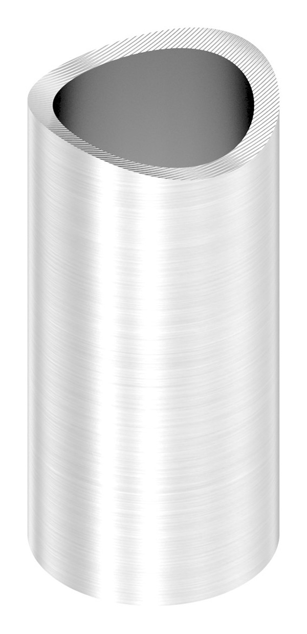 Distanzhuelse Edelstahl V2A L = 40 mm fuer Rohr Ø 42-4 mm einseitig ausgefraest-88-1150132.DH40