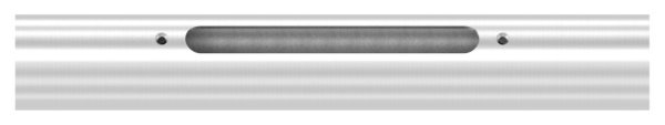 Edelstahlrohr V2A 42-4x2-0 mm 1500 mm mit LED Ausschnitt geschliffen-88-11LED-R42-1500-1.V2A