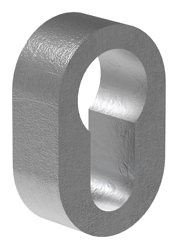 Sicherheitsrosette - Masse- 29x45x15 mm - Stahl S235JR- roh-30-3281.8