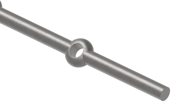 Lochleiste mit Rundloch Material- Ø 16 mm Laenge- 2000 mm Stahl -Roh- S235JR-30-1605.8