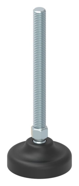 Schwerlast-Maschinenfuss M10 x 100 mm Fuss-Ø 50 mm mit Kugelgelenk-88-11192-M10100.50