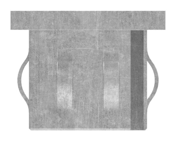 Stahlstopfen flach - fuer Rohr 60x40x2-0-3-0 mm - Stahl S235JR- roh-30-2948.8