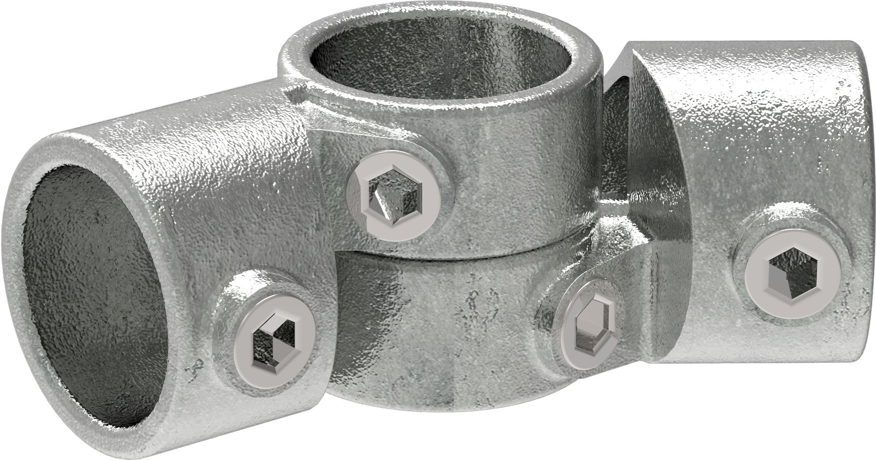 Rohrverbinder - Winkelgelenk verstellbar - 1 Stueck - 148D48 - 48-3 mm - 1 1-2- - Feuerverzinkt u. Elektrogalvanisiert-148D48