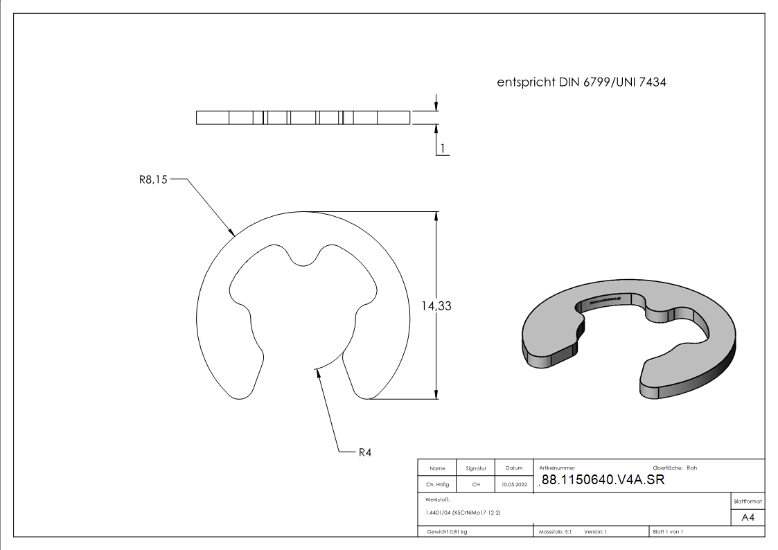 Sicherungsring fuer Welle d=8-11mm-88-1150640-V4A.SR