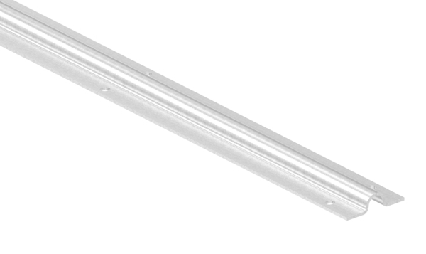 Laufschiene Edelstahl V2A zum Aufschrauben L = 6000 mm-  oben 19 mm-88-1110201610.VA