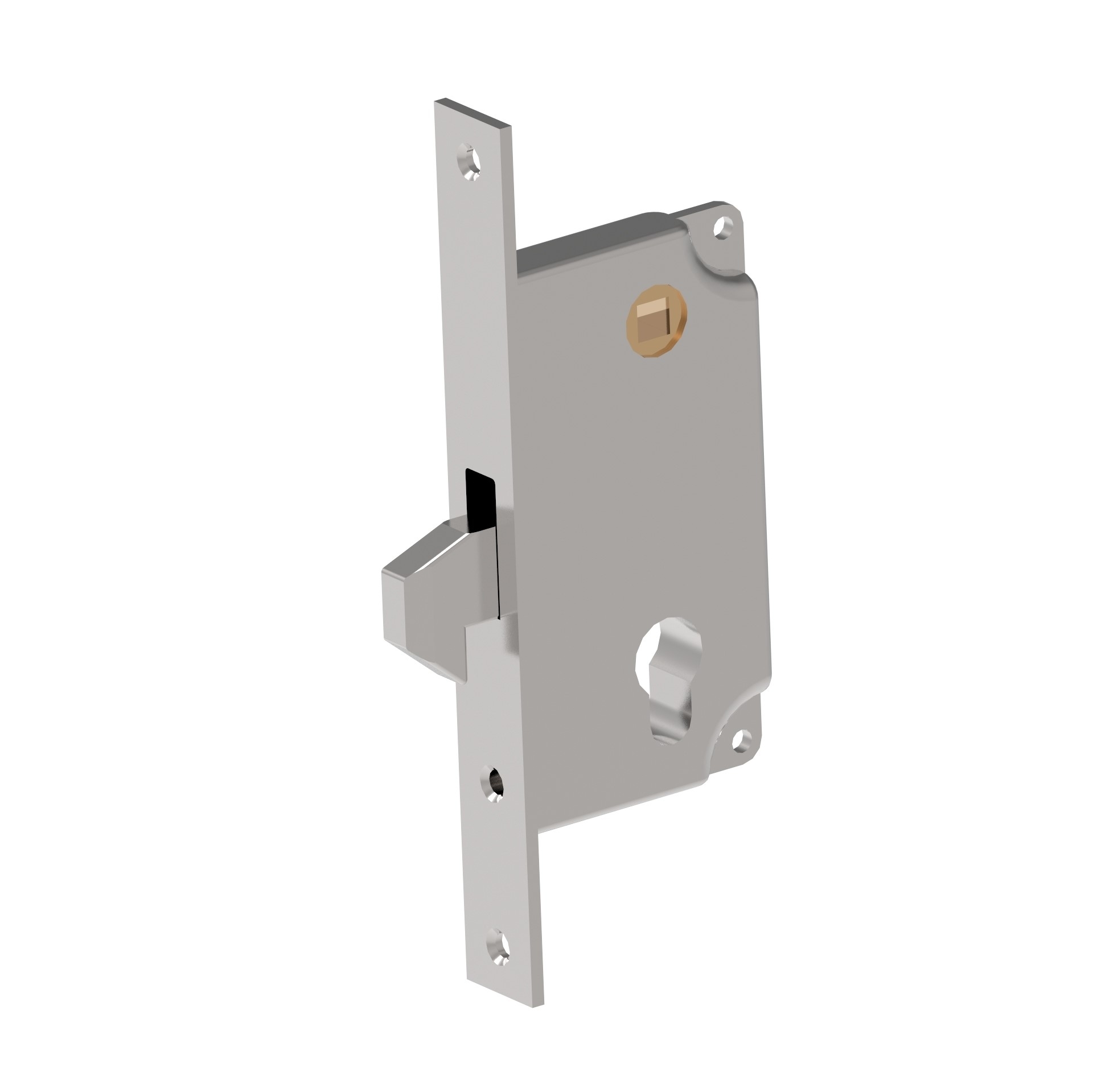 Schiebetor-Hakenschloss Stahl verzinkt Axialabstand 72 mm ohne Zylinder Gegenplatte-89-11H3640A-A.4