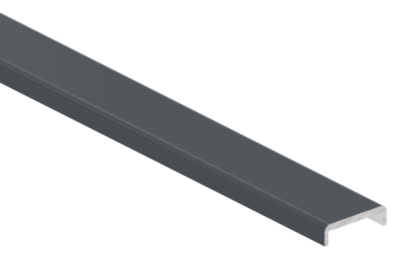 Kantenschutz EXTRA SLIM- fuer Glas 16-00 - 17-52mm- L=2m- Aluminium RAL 7016-88-1180582-ALU-2M.7016