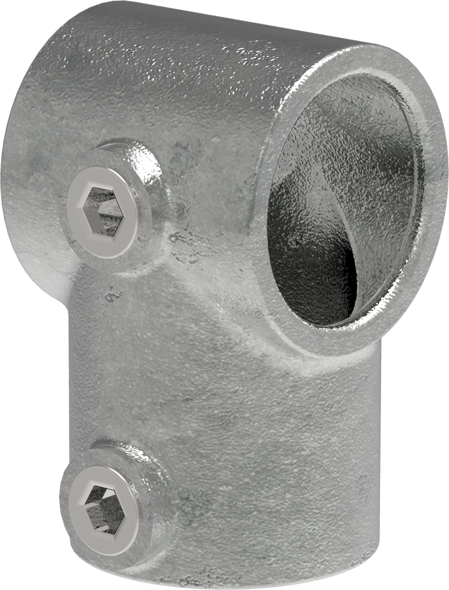 Rohrverbinder - T-Stueck kurz - 101 - 21-3 mm - 60-3 mm - 1-2- - 2- - Feuerverzinkt u. Elektrogalvanisiert-101