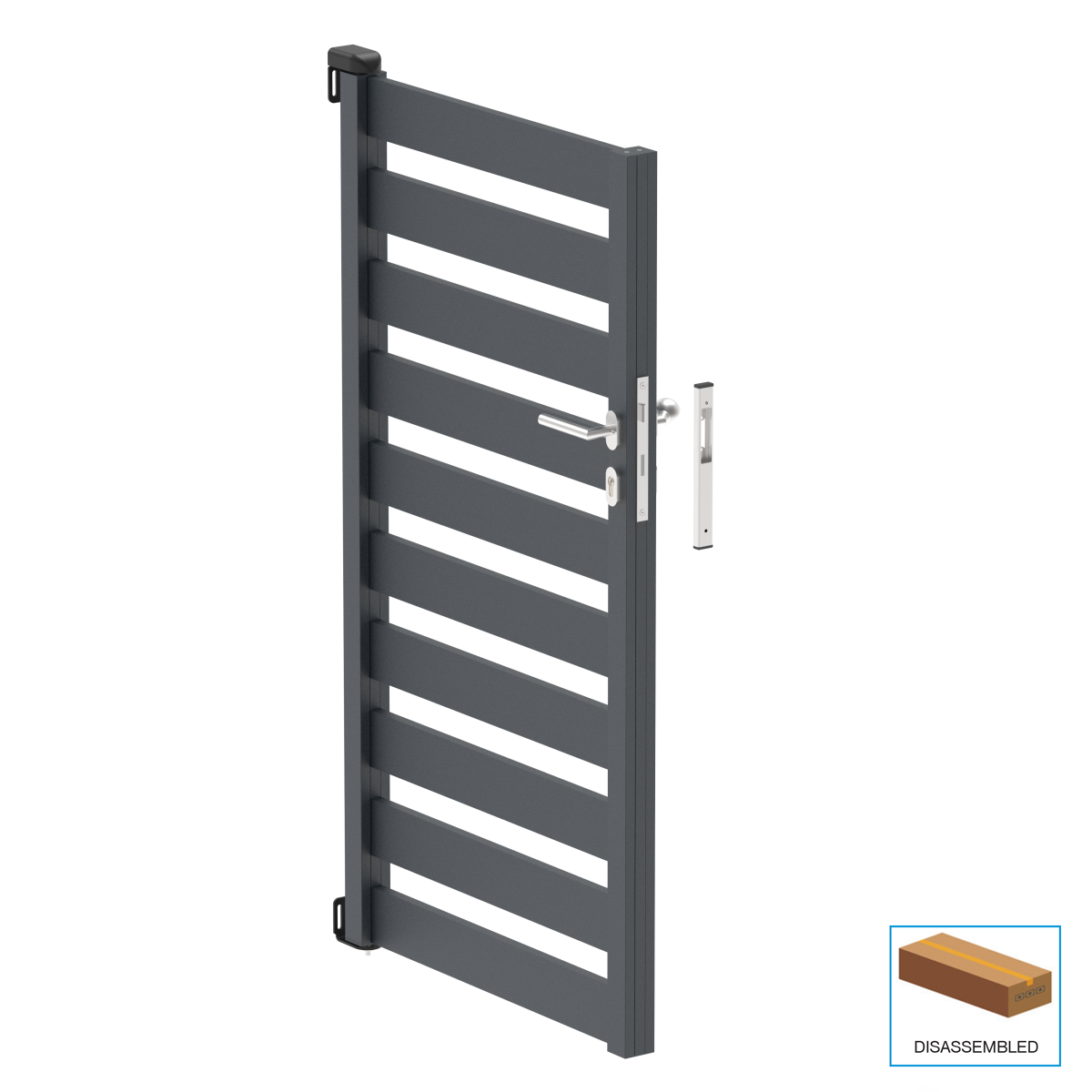 Gartenpforte Aluminium 1025 x 1500 mm Anthrazit RAL 7016 Set-89.FGSSSGLIGHTR7016SET