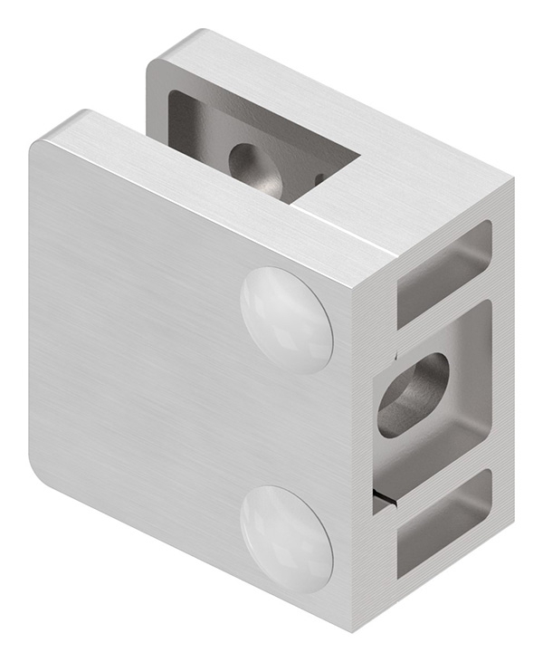 Glasklemme 30x30x18 mmØ 42-4 mm- fuer 8-00 mm ESG Glas-10-MODELL22-4.7