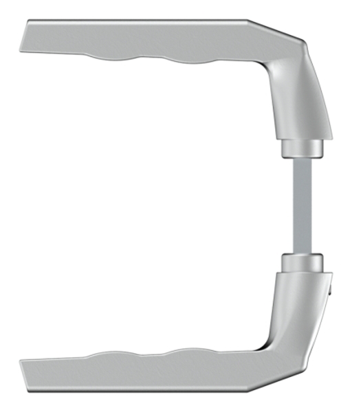 Tuerdruecker-Paar Aluminium gerade 8x8 mm Vierkantstift verzinkt-88.1115390