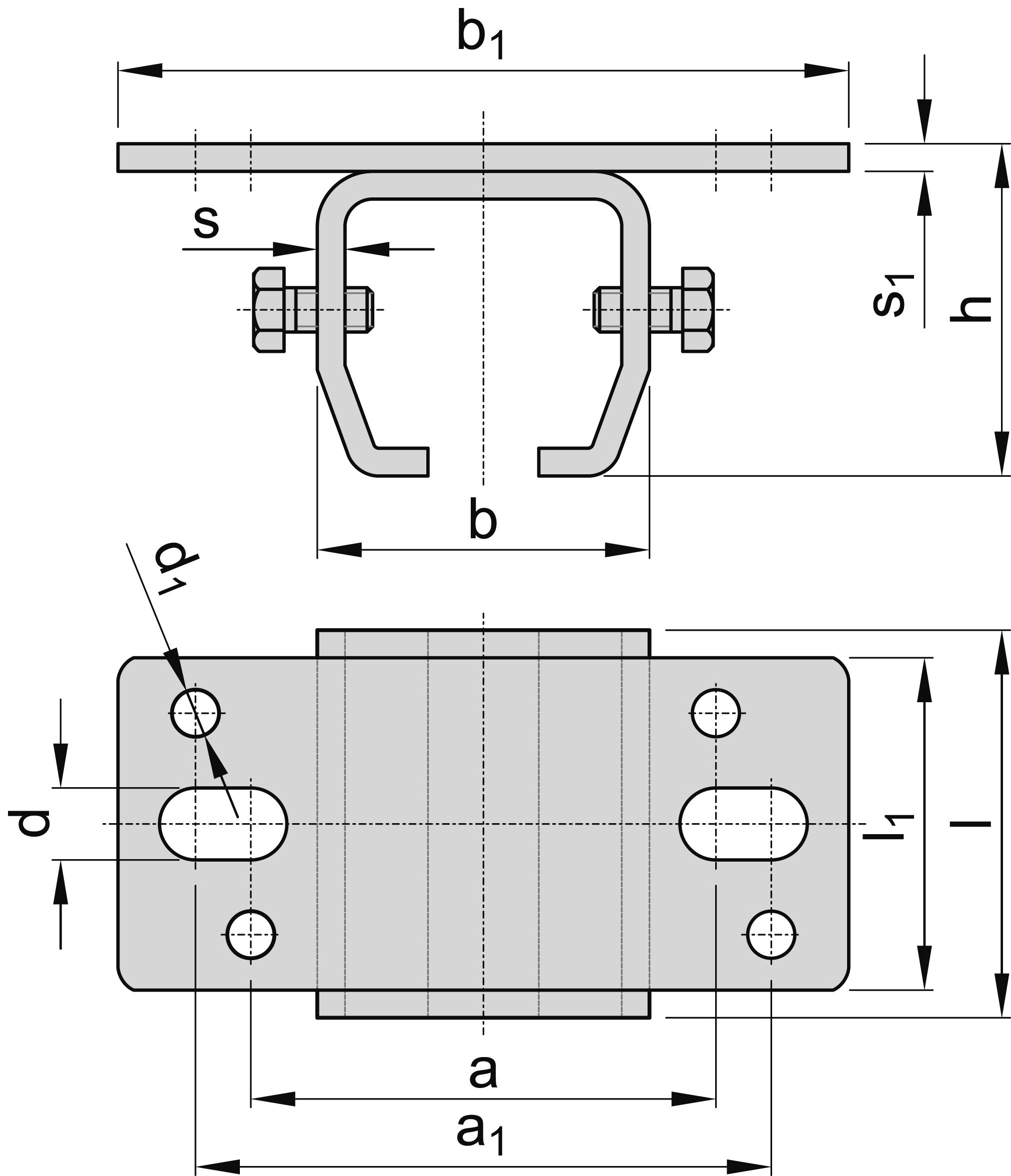 Deckenbefestigung Schiebetor MEA Gr- 3 verzinkt 10333060-60-0050.7
