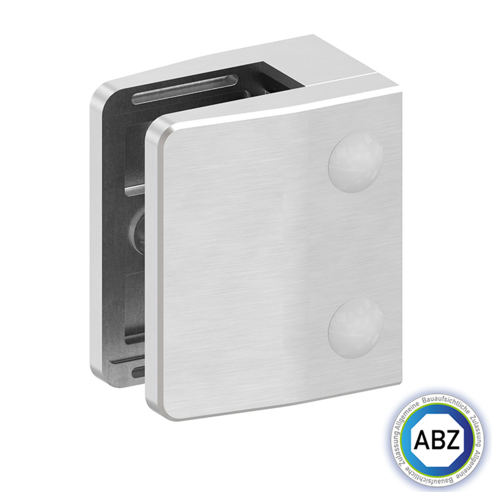 Glasklemme - mit ABZ Zulassung - Masse- 55x65x37-5 mm - verschiedene Anschluesse - V2A - V4A - Zink - Edel- Optik-GLASKLEMME-F-35-1-1.13