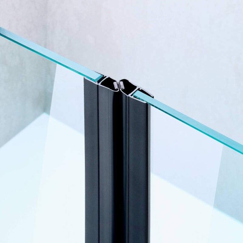 Magnetische Dichtungsleiste 180° fuer Glastuer - Glas 6-8mm - Schwarz-89-11GSBLACKDT1018-A.4