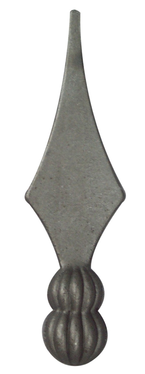 Zaunspitze Stahl geschmiedet  98 mm- B 35 mm fuer 20×20 mm Vierkant roh-89-11E210598-A.4