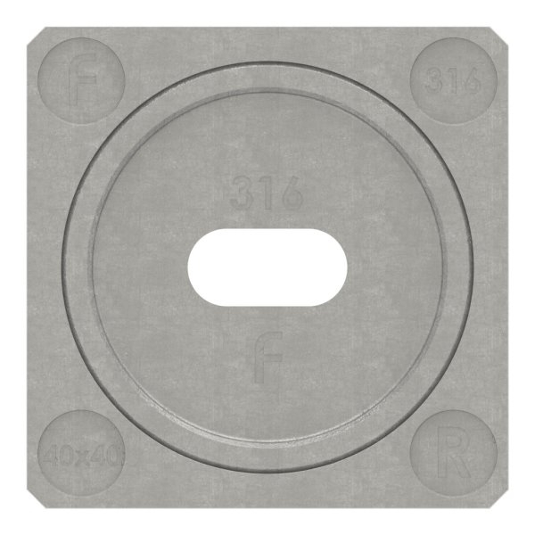 Wandbefestigung Edelstahl V4A fuer Quadratnutrohr 40x40 mm rechts-88-1160397-V4A.R
