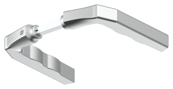 Tuerdruecker-Paar Aluminium gerade 8x8 mm Vierkantstift verzinkt-88.1115390