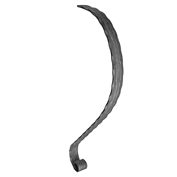 Zierelement Volute Stahl 180° h600mm - Dekoriert-89-11U1P01040X5-A.4