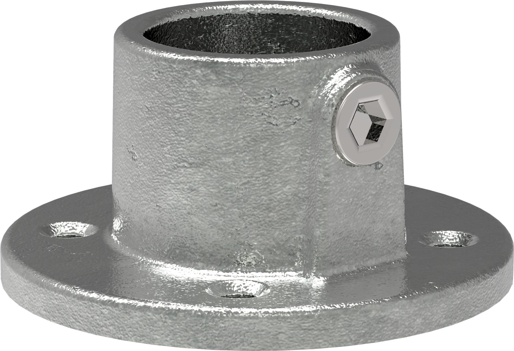 Rohrverbinder Wandbefestigung rund Ø 33-7 mm -1- - Temperguss verzinkt - 131B34-131B34