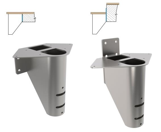 Treppensegment Austritt Stahl roh 349x248x115 mm fuer Systemtreppe NS240-89-11NS240NV-A.4