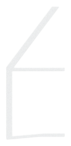 Regenrinne Aluminium eloxiert fuer Glas 21-52 mm L = 2400 mm Vordach-88-11VDE-RE-2400.21