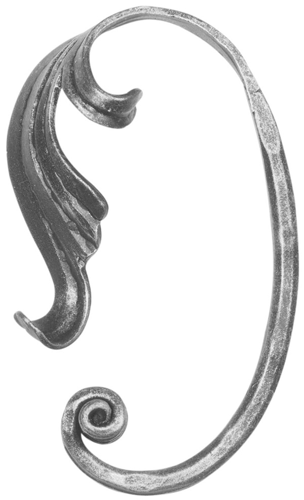 Meisterbarock - Masse- 100x145 mm - Material- 16x8 mm - Stahl S235JR- roh-30-1777.8