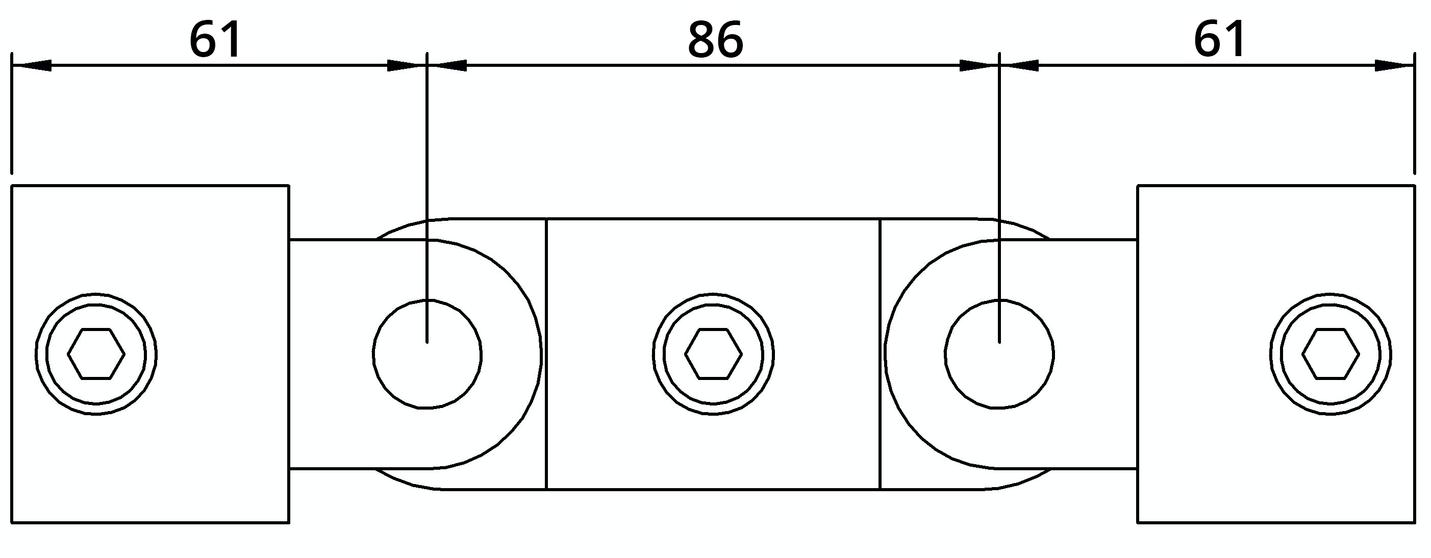 Rohrverbinder - Gelenkstueck doppelt 180° - 167B34 - 33-7 mm - 1- - Feuerverzinkt u. Elektrogalvanisiert-167B34