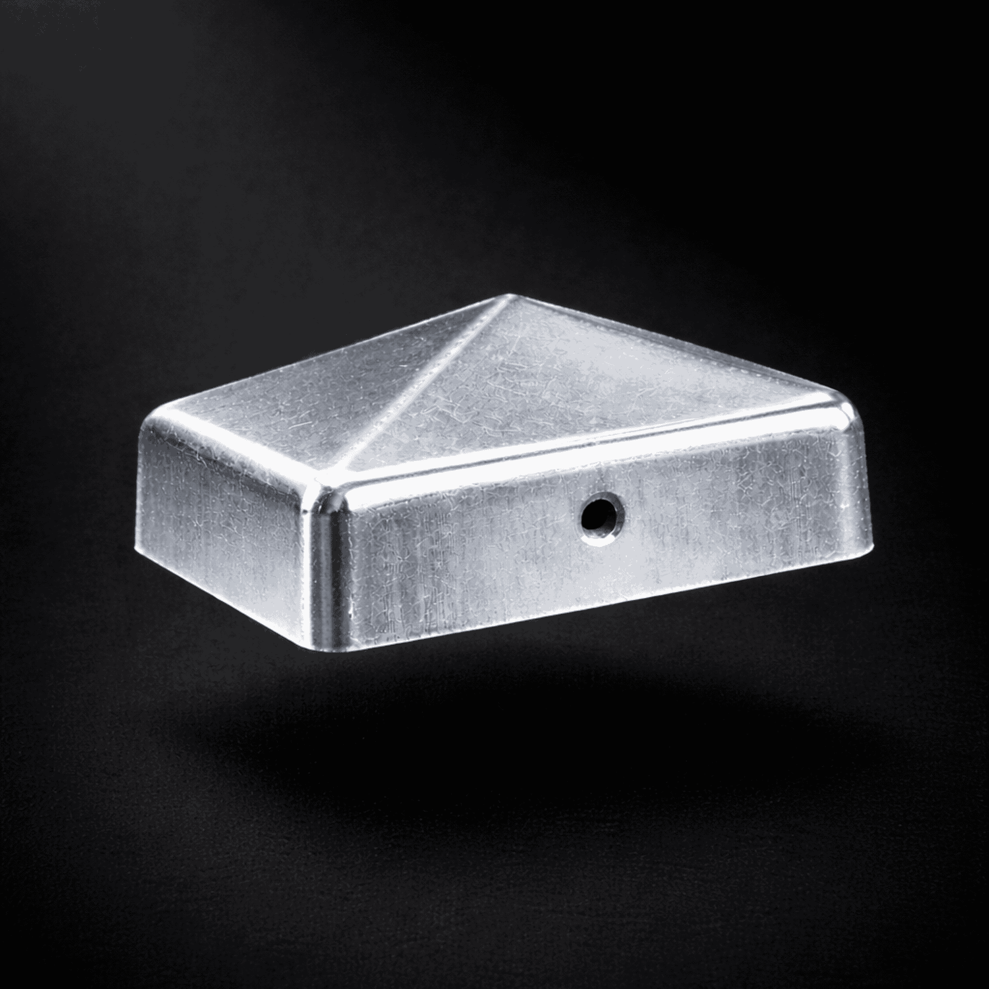 Pfostenkappe 120x120 mm Stahl verzinkt – 10er Set fuer Holzpfosten inkl. Schrauben-60220-120-011