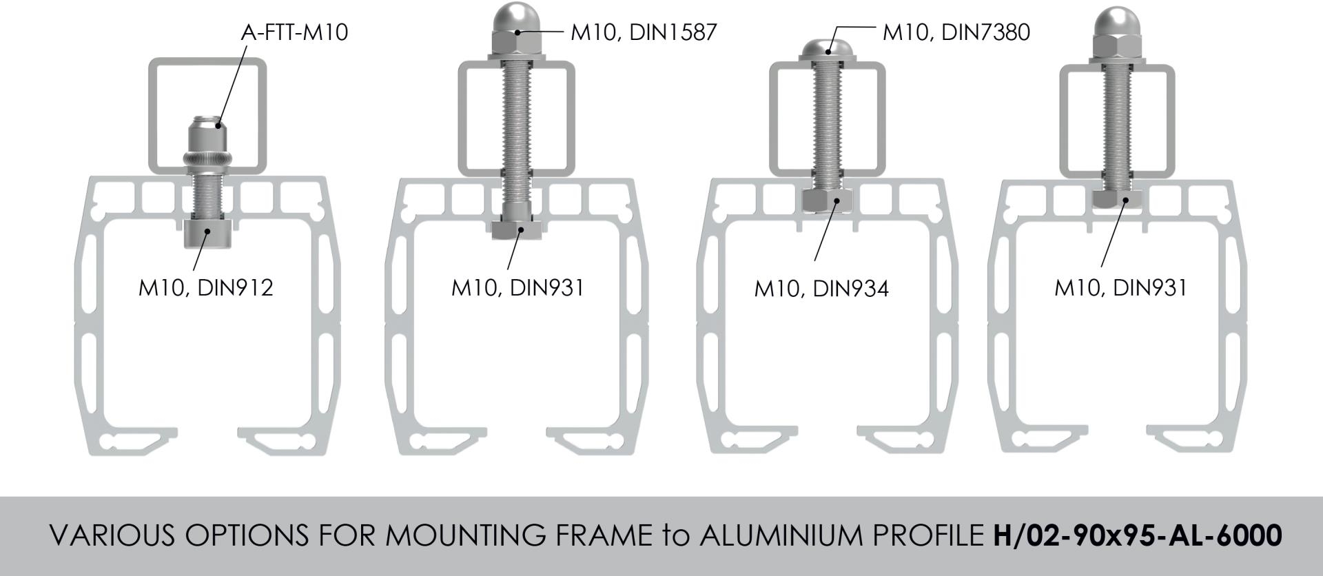 Freitragendes Schiebetor Set Aluminium - Stahl Profil 90 x 95 mm bis 4 m - 250 kg-89-11SV90X95AL-A.4