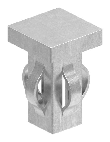 Stahlstopfen flach - fuer Rohr 20x20x1-5-2-0 mm - Stahl S235JR- roh-30-2940.8