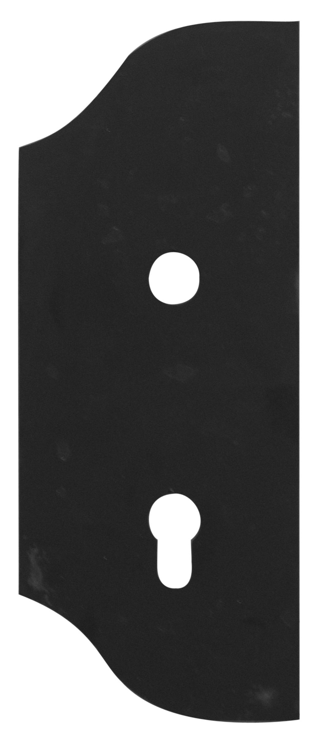 Schlossplatte Stahl 265x105 mm- roh- PZ-Entfernung 90 mm-89-11D114H3-A.4