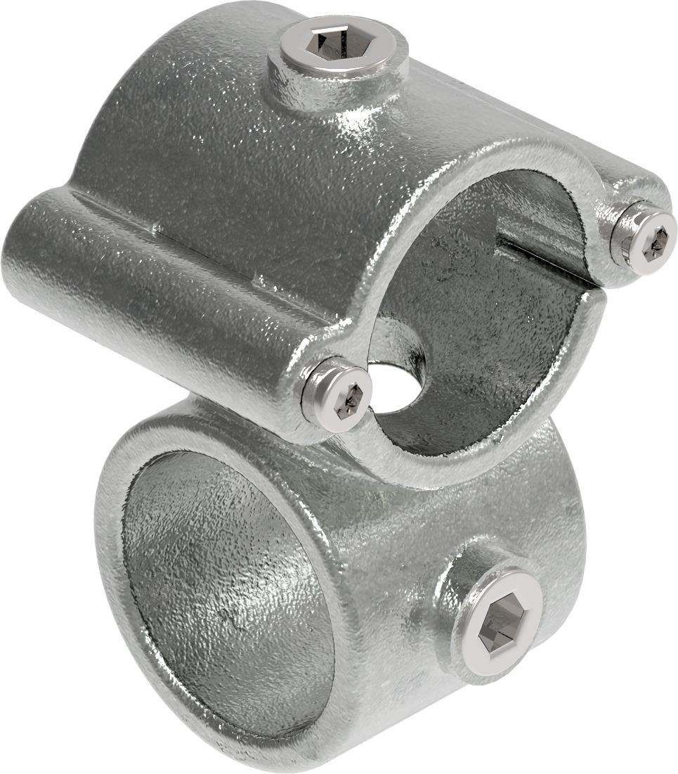 Rohrverbinder - Kreuzstueck 90° - 137B34 - 33-7 mm - 1- - Feuerverzinkt u. Elektrogalvanisiert-137B34