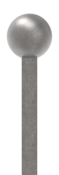 Kugelstab Stahl roh 12 x 12 mm- L 1000 mm- Kugel Ø 35 mm- angeschmiedet-88-111307-IT.35