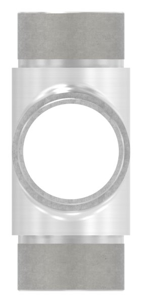 Kreuzstueck mit gleichem Abgang fuer Rundrohr Ø 42-4x2-0 mm V2A-11-3656.4